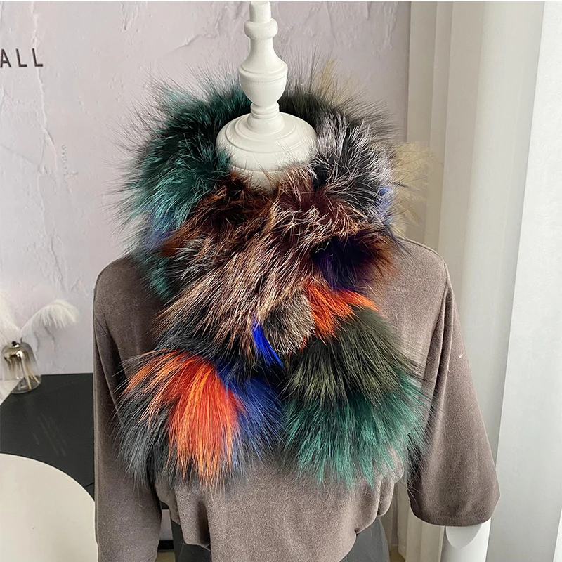 New 100% High End Real fox fur collar Woman luxury comfortable real fox fur scarf Lady Elegant real fox fur collar