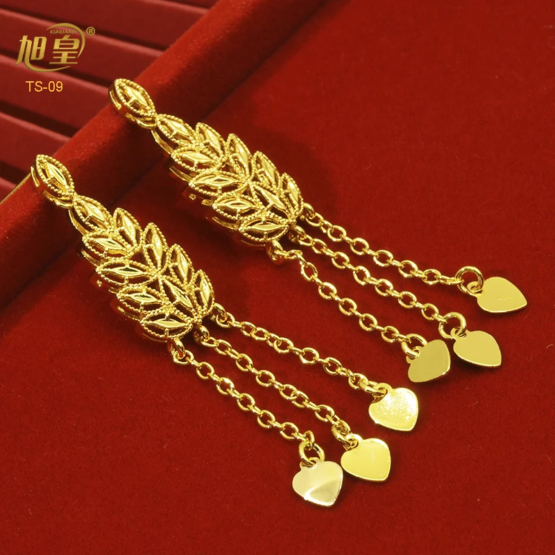 Dubai Gold Color Jewelry Sets for Women Exquisite Necklace Earrings Tassels Party Banquet Gift Designed Arabic Charm Choker Set