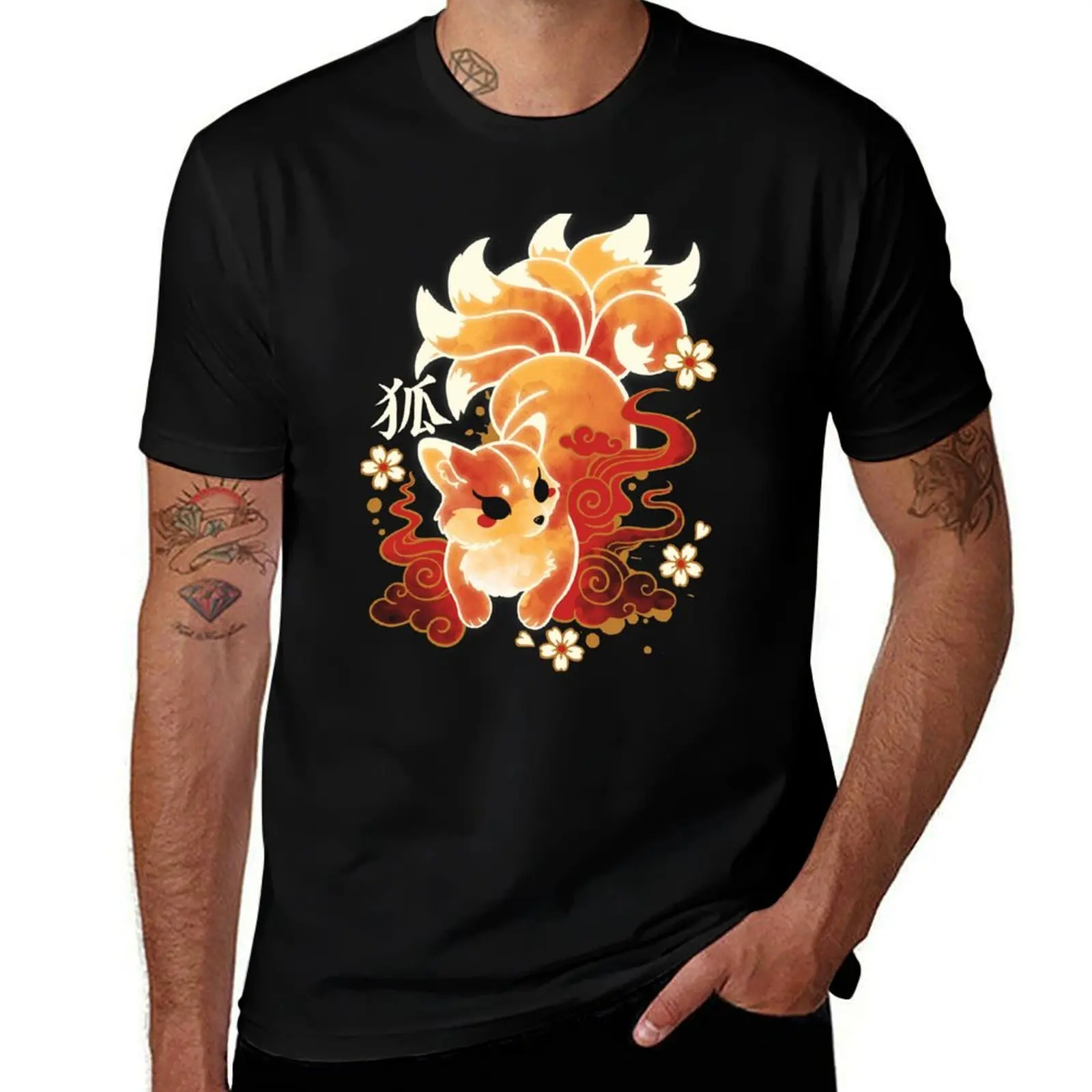 

Kitsune kawaii T-Shirt new gifts and t-shirts basketball graphic tees aesthetic clothes T-shirts man workout shirts for men