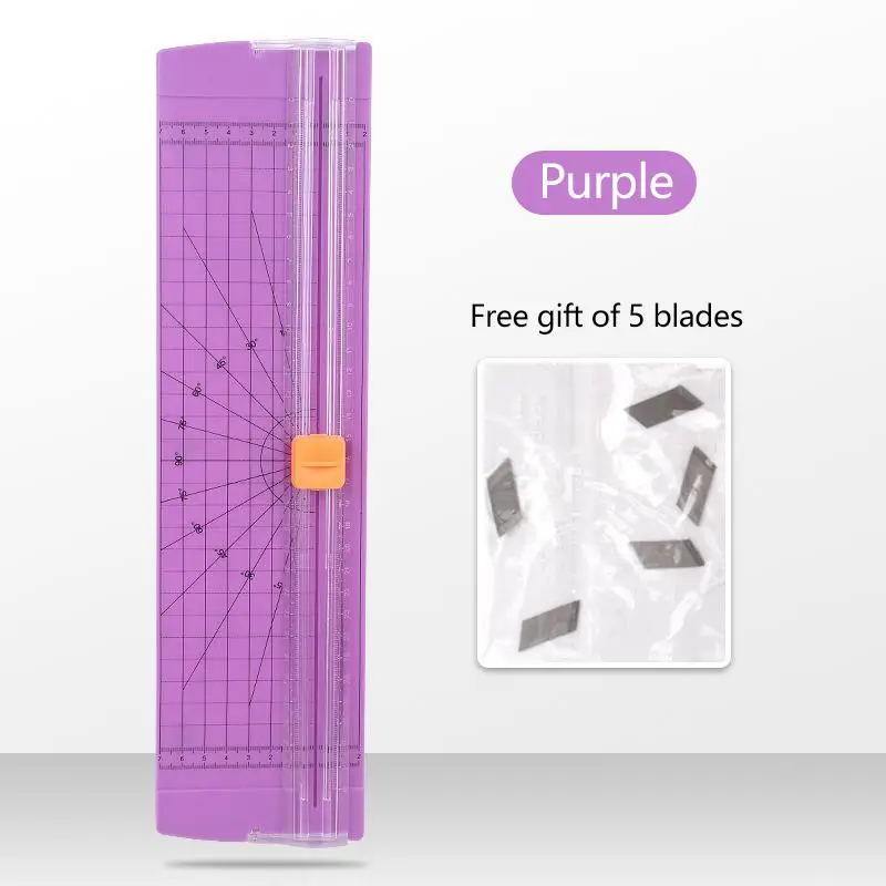 A4 Unidirectional Paper Cutter Accurate Safe Cutting With 5 Extra Blades Cuts 10 Sheet At Once For Craft Scrapbooking Office Use
