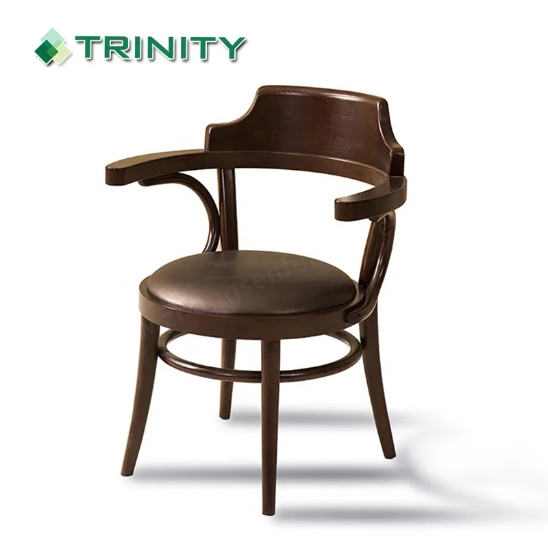 Custom High End Hotel Restaurant Furniture Wooden Coffee Shop Chairs For Cafe