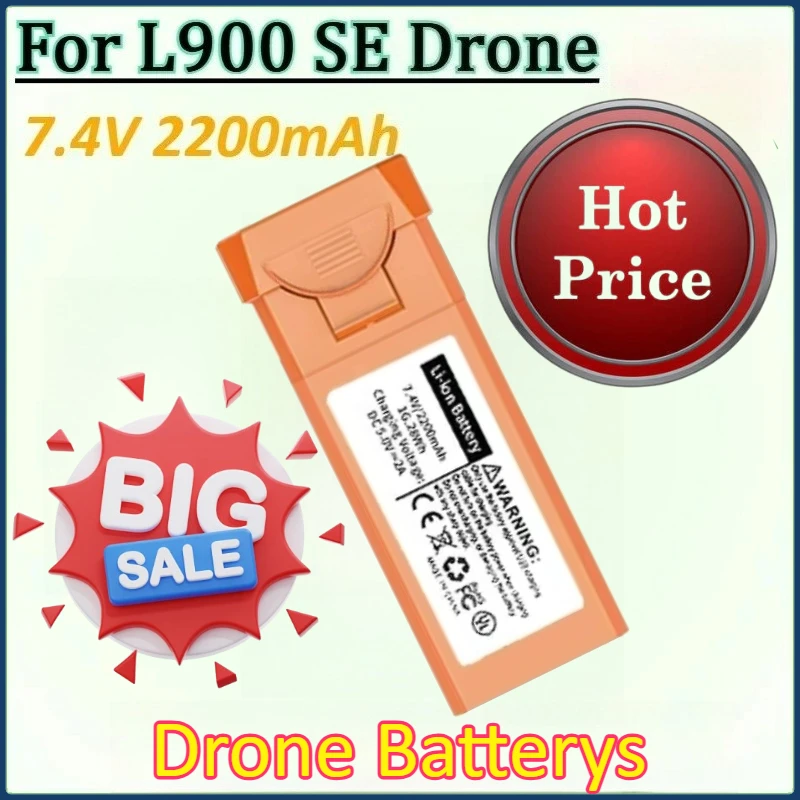 

New 7.4V 2200mAh Drone Battery L900 Pro SE Drone for L900 SE Max 4K LYZRC L900 Replacement Intelligent Flight Battery Parts