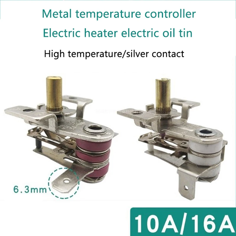 

250V 10A 16A High Temperature Switch Oven Thermostat Home Bimetallic Heating Accessories Electric Heater Replacement-HMA5