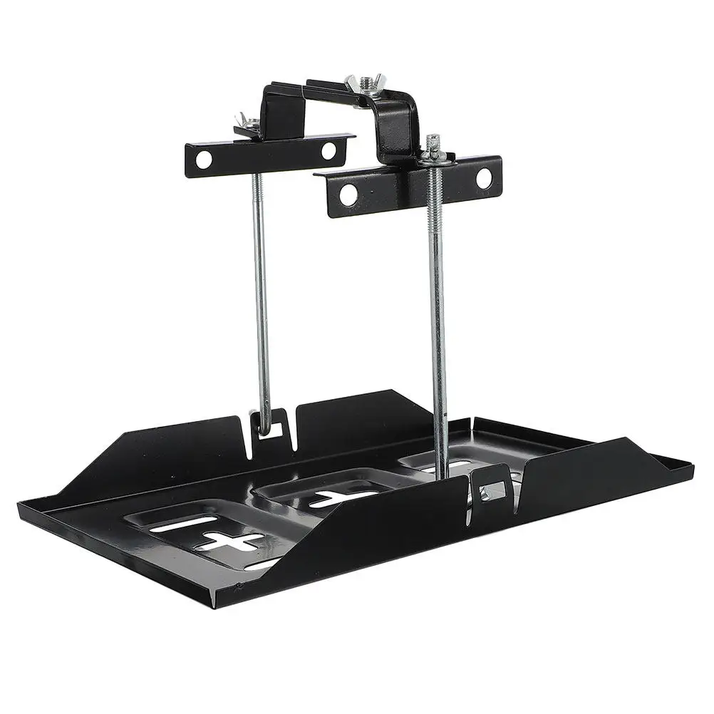 

1 Sets Adjustable Mounting Tray Set Universal Hold Down Bracket Steel Metal Storage Holder for Car Boat Marine