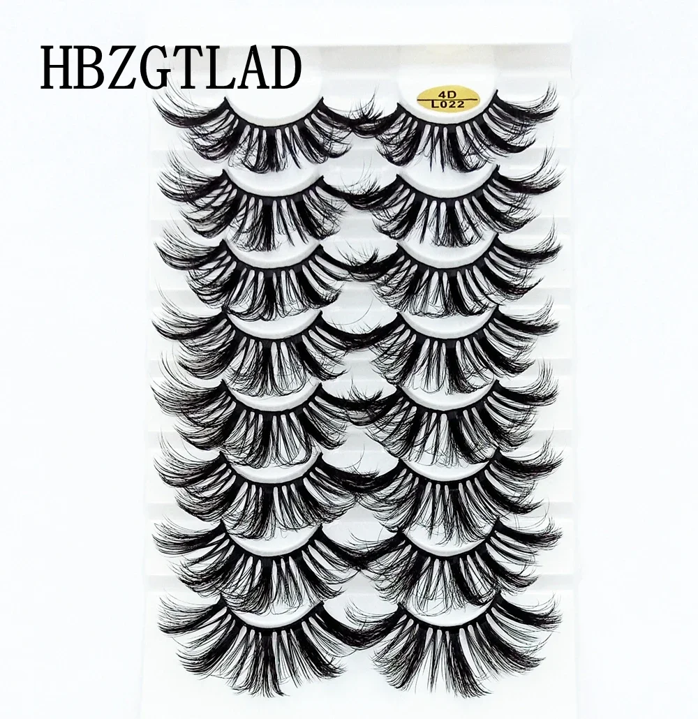 8 Pairs 25mm Long 3D Mink Lashes, Dramatic Volume