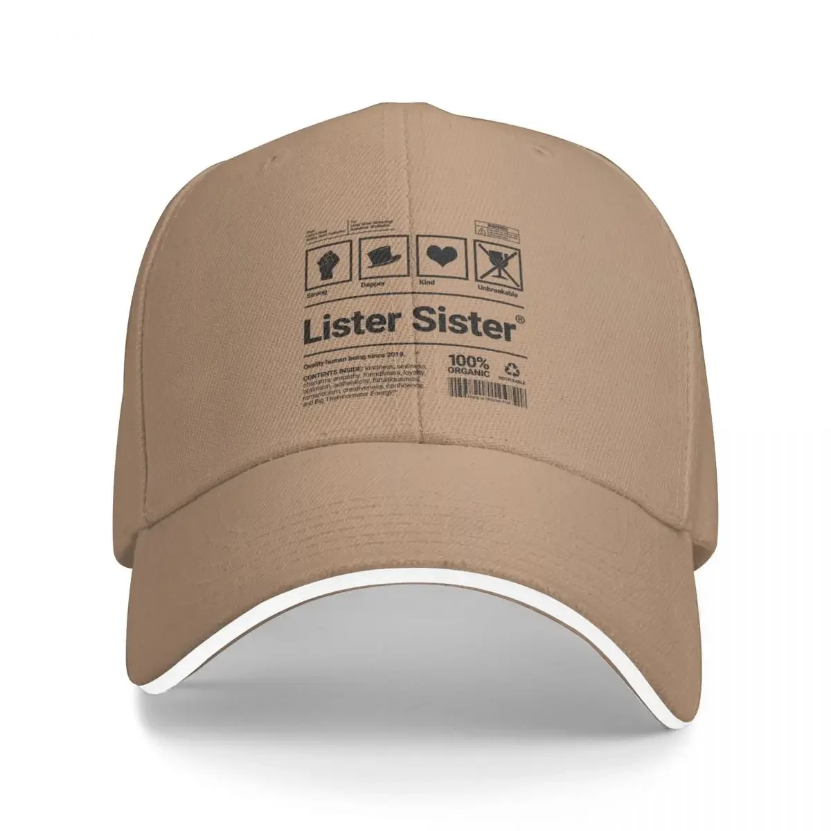 

Lister Sister Shipping Label - Black Text Bucket Hat Baseball Cap Mountaineering Beach outing caps for women Men's