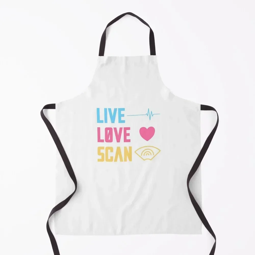 

Live Love Scan Sonography Sonographer Ultrasonography Apron work ladies Children'S Hairdresser Women's Dress Apron