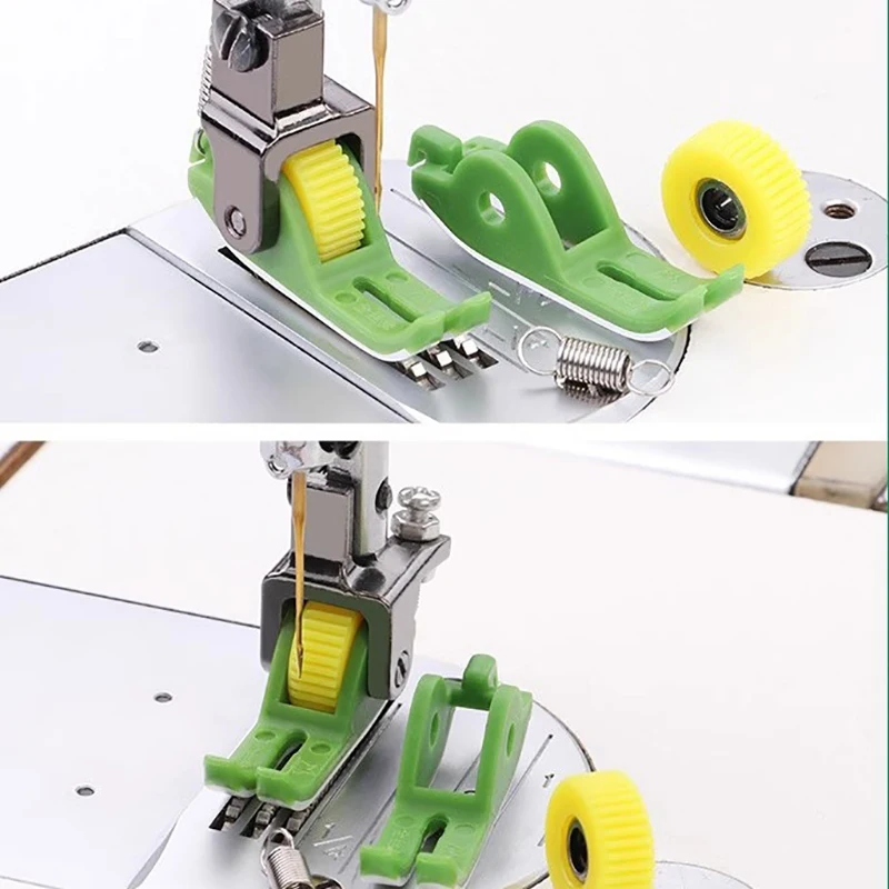 

1PC Universal Industrial Sewing Machine Leather Roller Wheel Presser Foot Of Flat Car Thick Fabric Clothing Replace Presser Feet