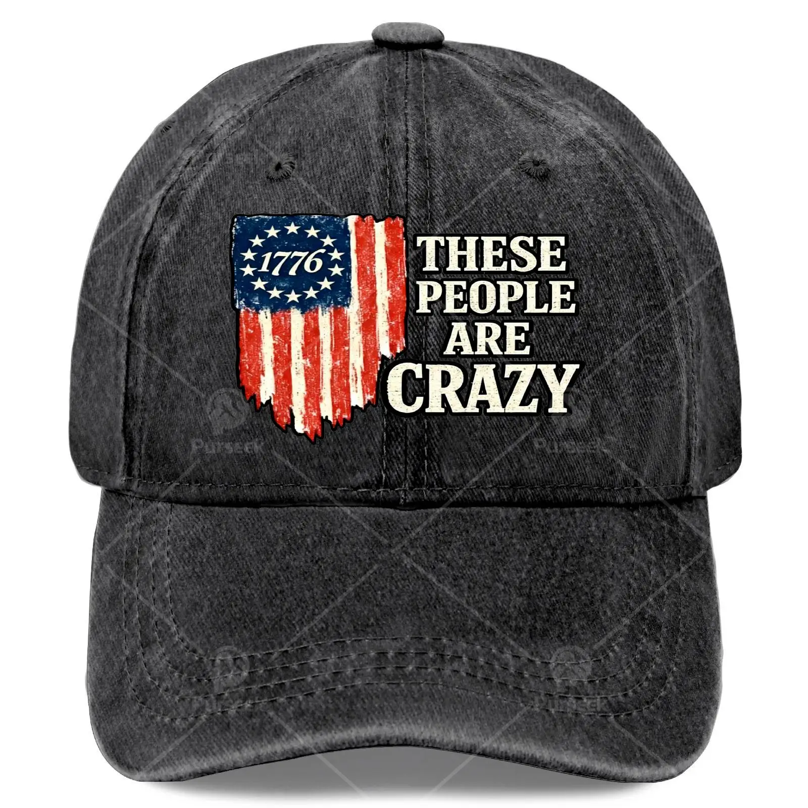 Funny These People Are Crazy Baseball Hat Unisex Cool Washed Distressed Cap