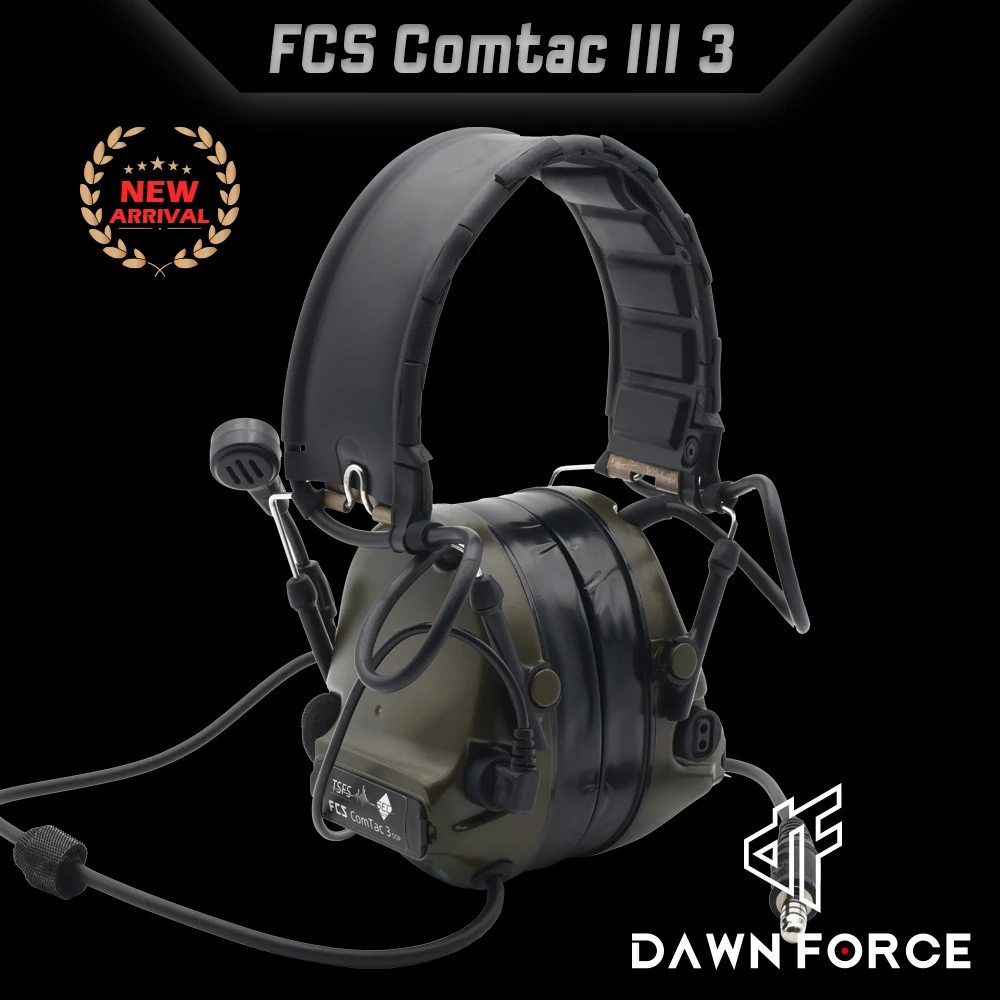 

2024 Version FCS-Tactical Comtac III 3 Headset Noise Reduction Headphone Earmuffs Shooting Protector for Walkie-Talkie PTT Radio