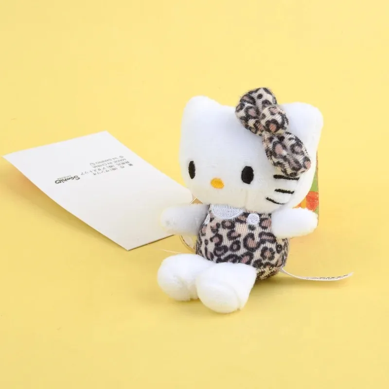 ミニソフトドールペンダントぬいぐるみキーホルダーかわいい漫画動物ペンダントヒョウ柄ぬいぐるみバッグバックパックデコレーション用