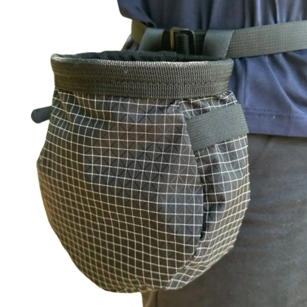Portable Rock Climbing Chalk Bag Drawstring Wear-resistant Magnesium Powder Waist Pouch Reusable Adjustable Straps