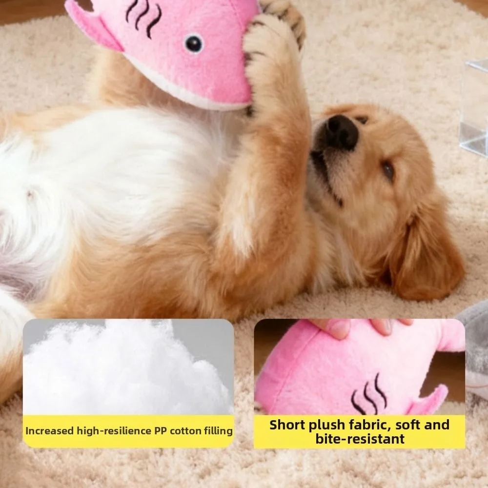 Funny Simulated Shark Squeaky Dog Cartoon Creative Sound-making Portable Soft Cleaning Tooth Chew Grinding Teeth