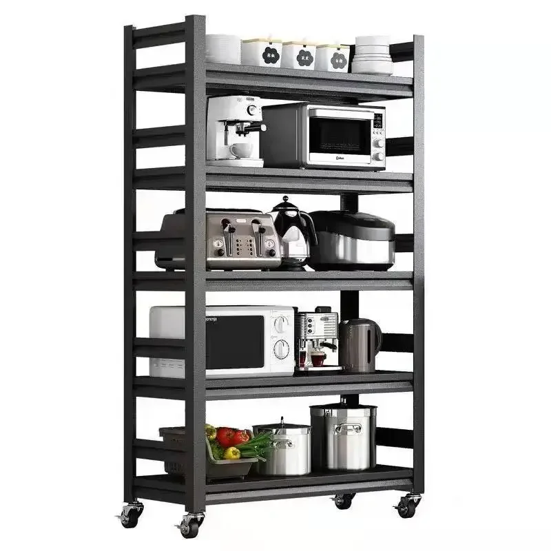 

Kitchen Shelf Floor Shelf Multifunctional Iron Rack Microwave Storage Shelf Modern furniture Removable Multi-layer Storage