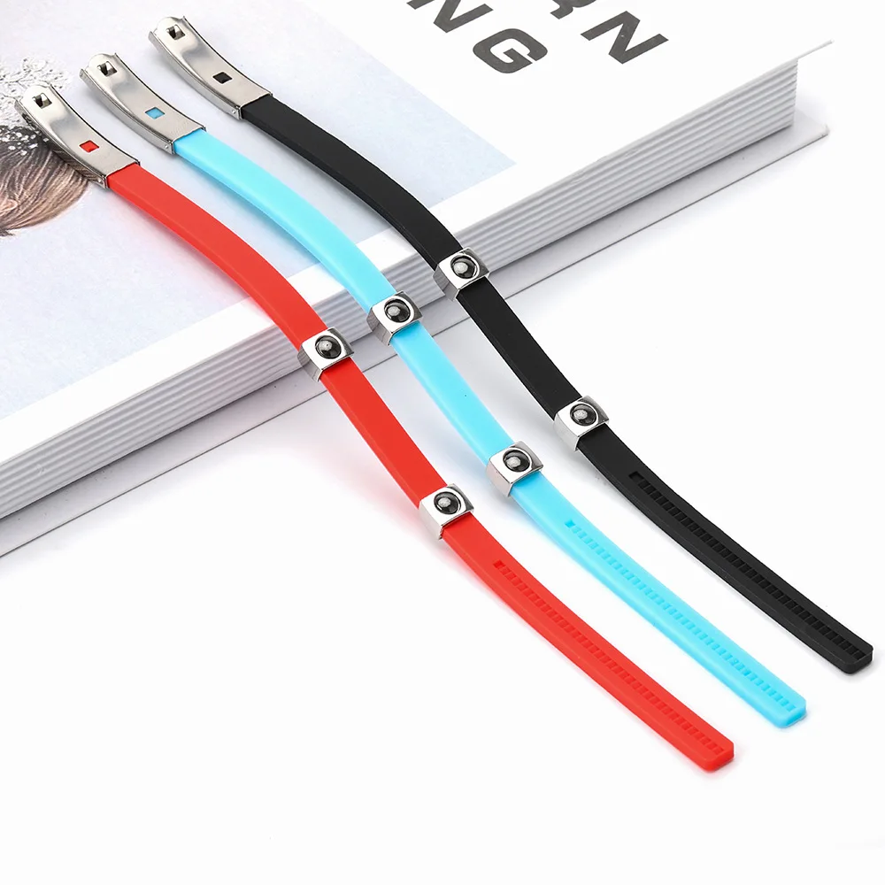 Bracciale in silicone antistatico wireless Cinturino da polso per equilibrio energetico Bracciale in silicone multicolore