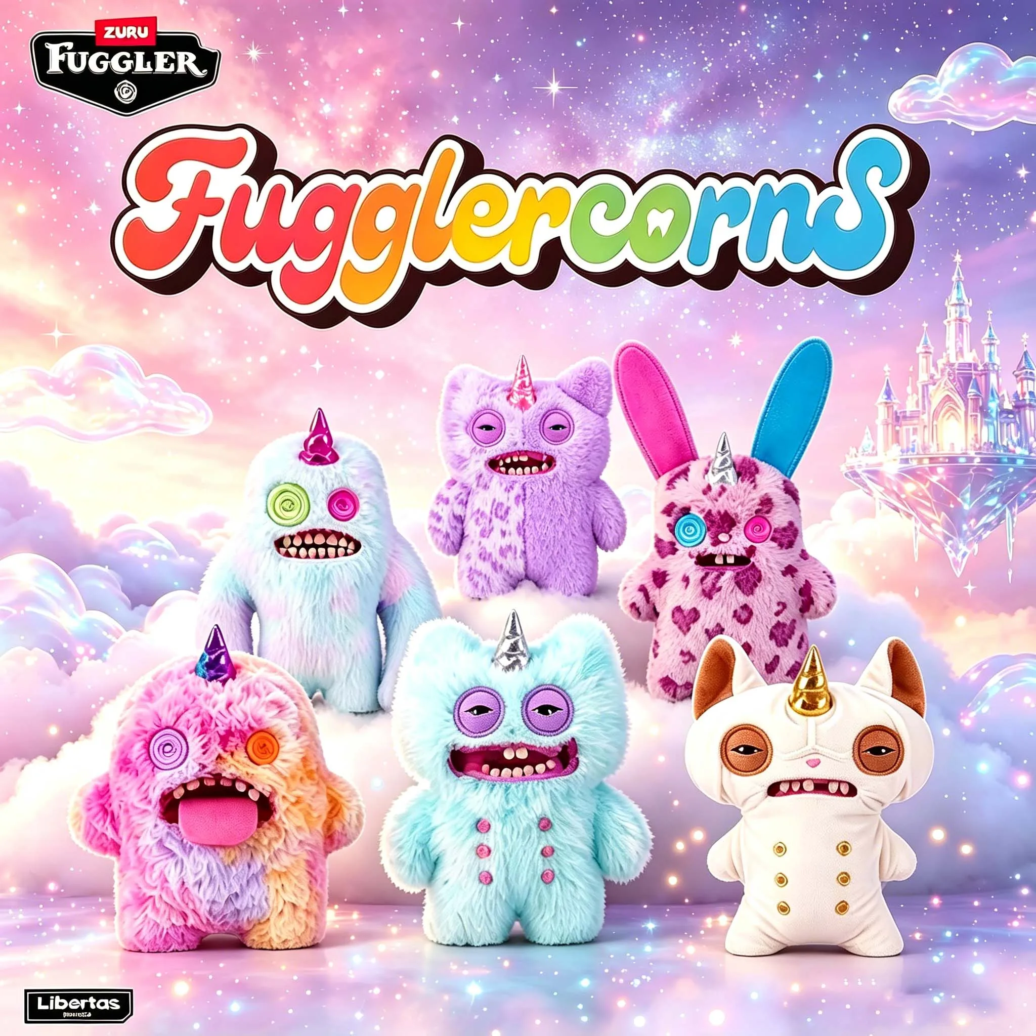 Peluche licorne Fuggler originale de 22 cm, animaux en peluche Fugglercorns, monstre moche en peluche, poupées de collection, cadeaux pour enfants