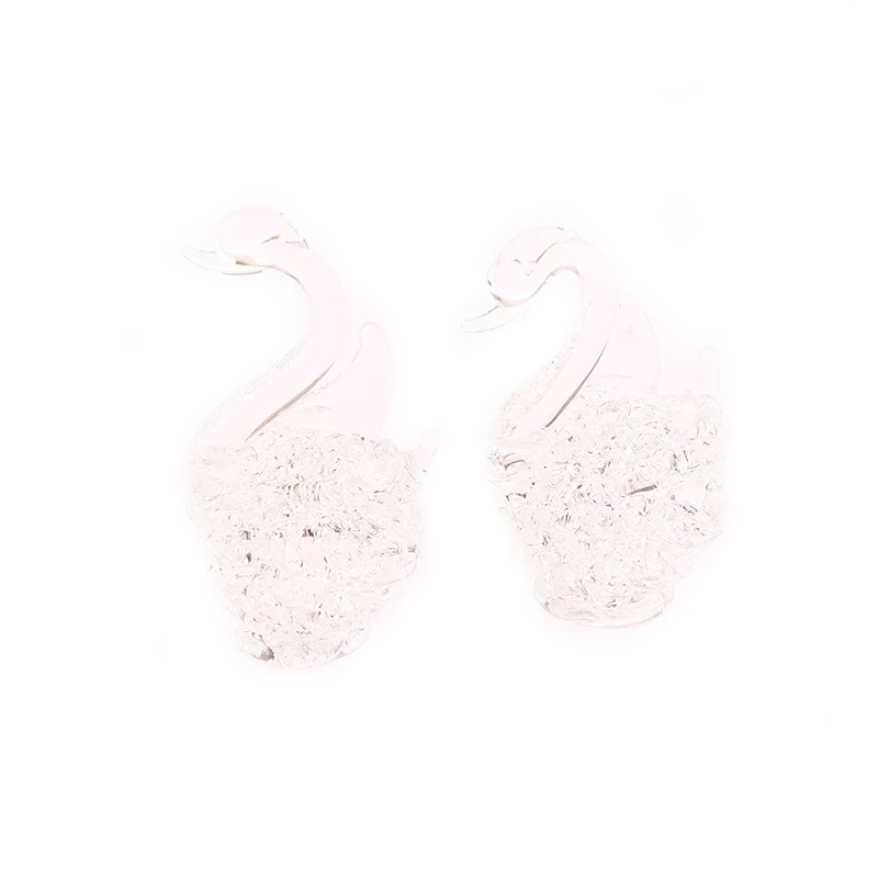 1Pc Crystal Swan figurine Glass Animal Ornament Swan Crystal Figurines Home Desk Decoration Miniature Creative Gift