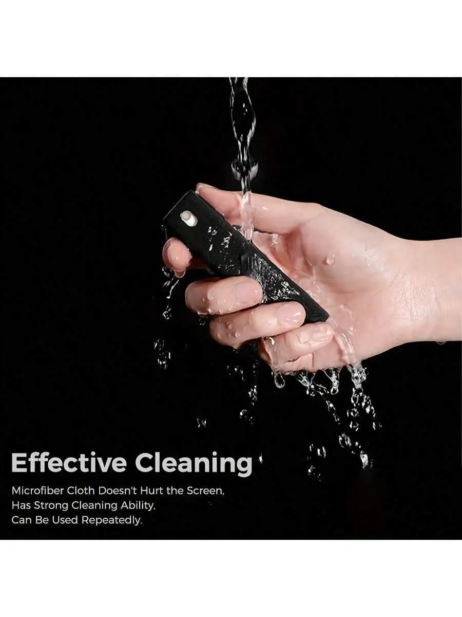 15ml Fiber Velvet Tube All-In-One Spray Car Screen & Console Cleaner, Cleaning Brush, Glass Cleaning Tool, Semi-Filled Portable