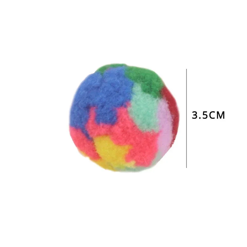 1/10/20PC Colorful Plush Ball Cat Toys Funny Training Mute Wool Ball Plush Poms Ball Tease Pet Cat Throwing Chew Kitten Pet Toy