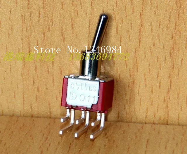 [SA]T8021 Dual being bent six feet two tranches M6.35 small toggle switch toggle switch Q11 Taiwan Deli Wei 1MD--50pcs/lot