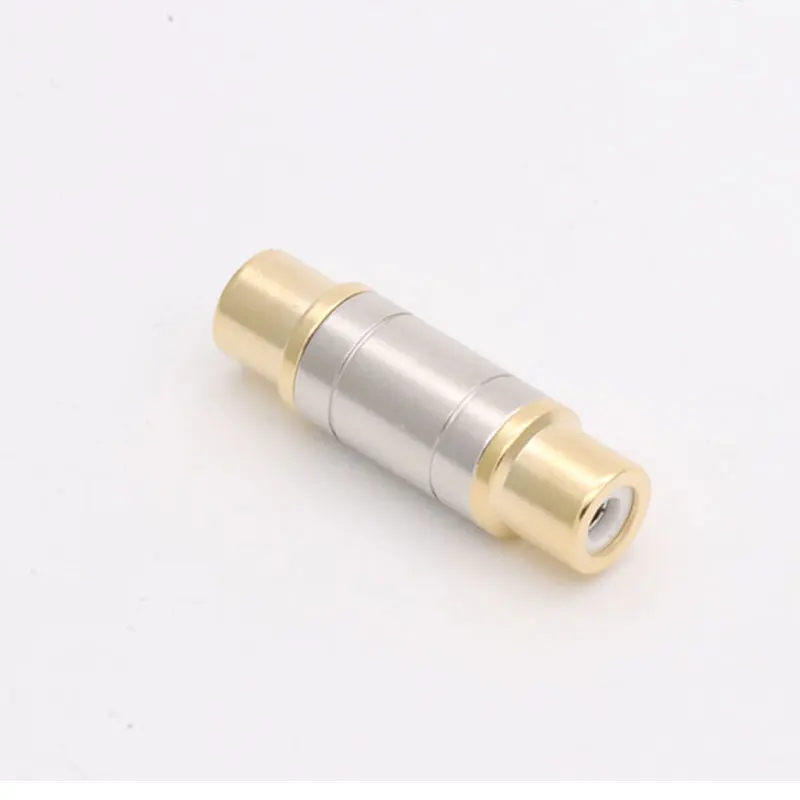 4pcs RCA connector gold plated straight RCA female jack adapter