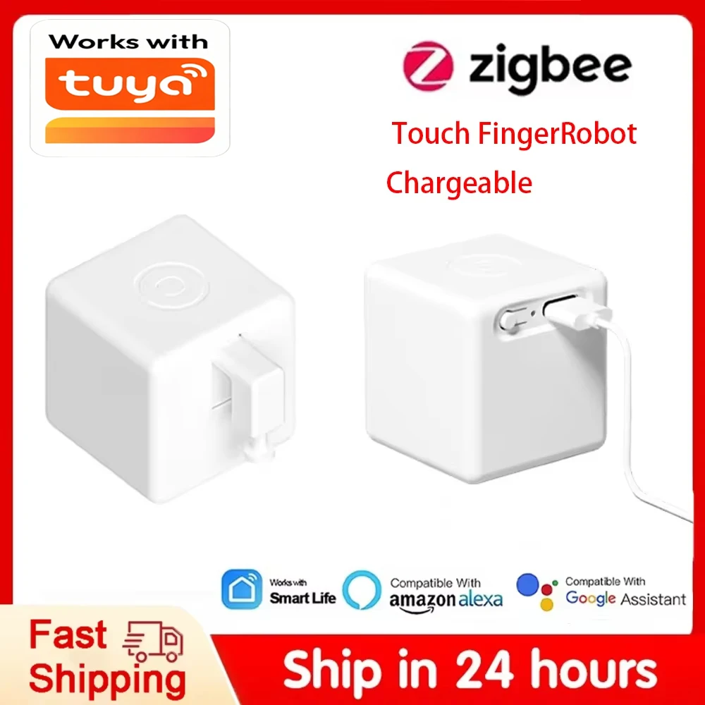 Tuya Smart Touch Finger Robot ZigBee 3.0 Chargeable Switch Button Pusher Fingerbot Remote Control for Alexa Google Home Alice