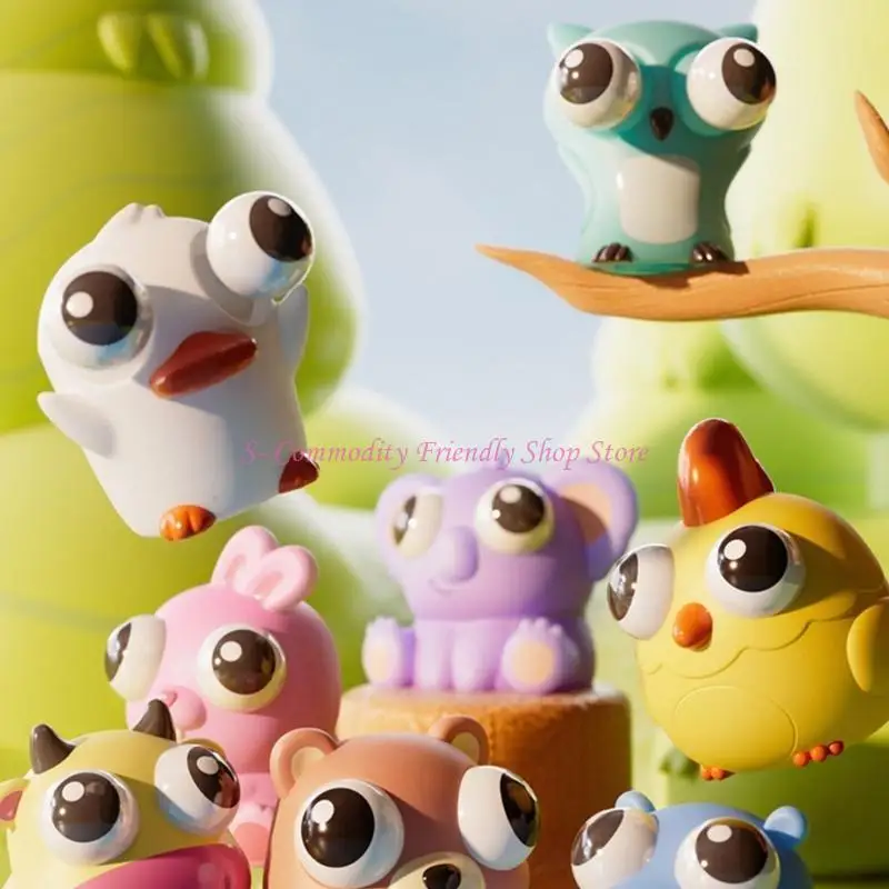 85AE Stress Relief Eye Popping Animal Toy Office Adult Hand Relaxation Squeezable Toy