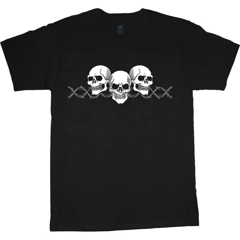 Big And Tall T Shirt Barbed Wire Skull Bigmen Clothing