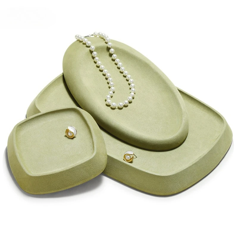 

Jewelry display tray, velvet jewelry storage tray, empty tray, pearl necklace, ring display