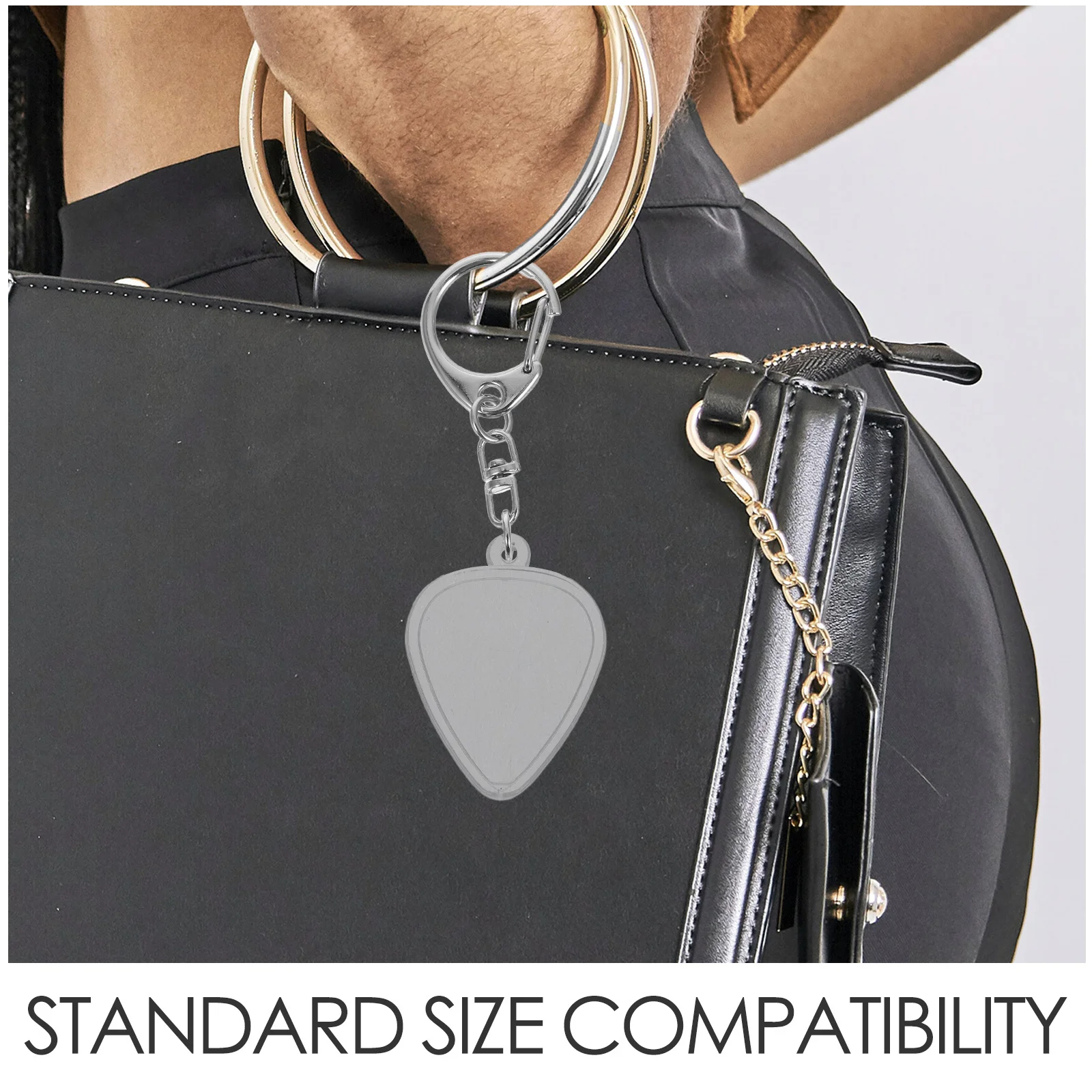 10 قطعة الغيتار الشفاف اختيار حقيبة للتخزين حامل سلسلة المفاتيح المحمولة الاكريليك الريشة المنظم للجيتار الكهربائي الصوتية