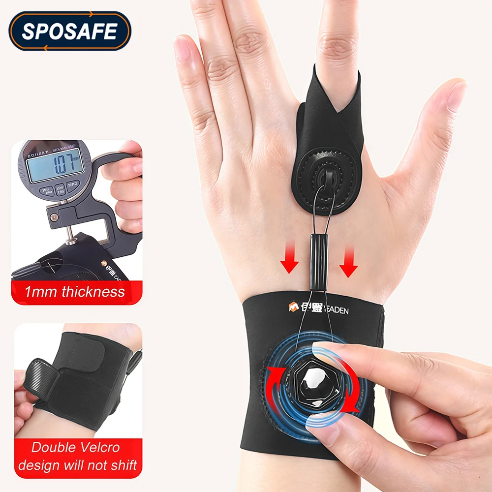 1Pcs Trigger Finger Brace with Knob, Adjustable Hand Splint,Pinky,Ring,Index General Finger Straightener for Bent Finger Support