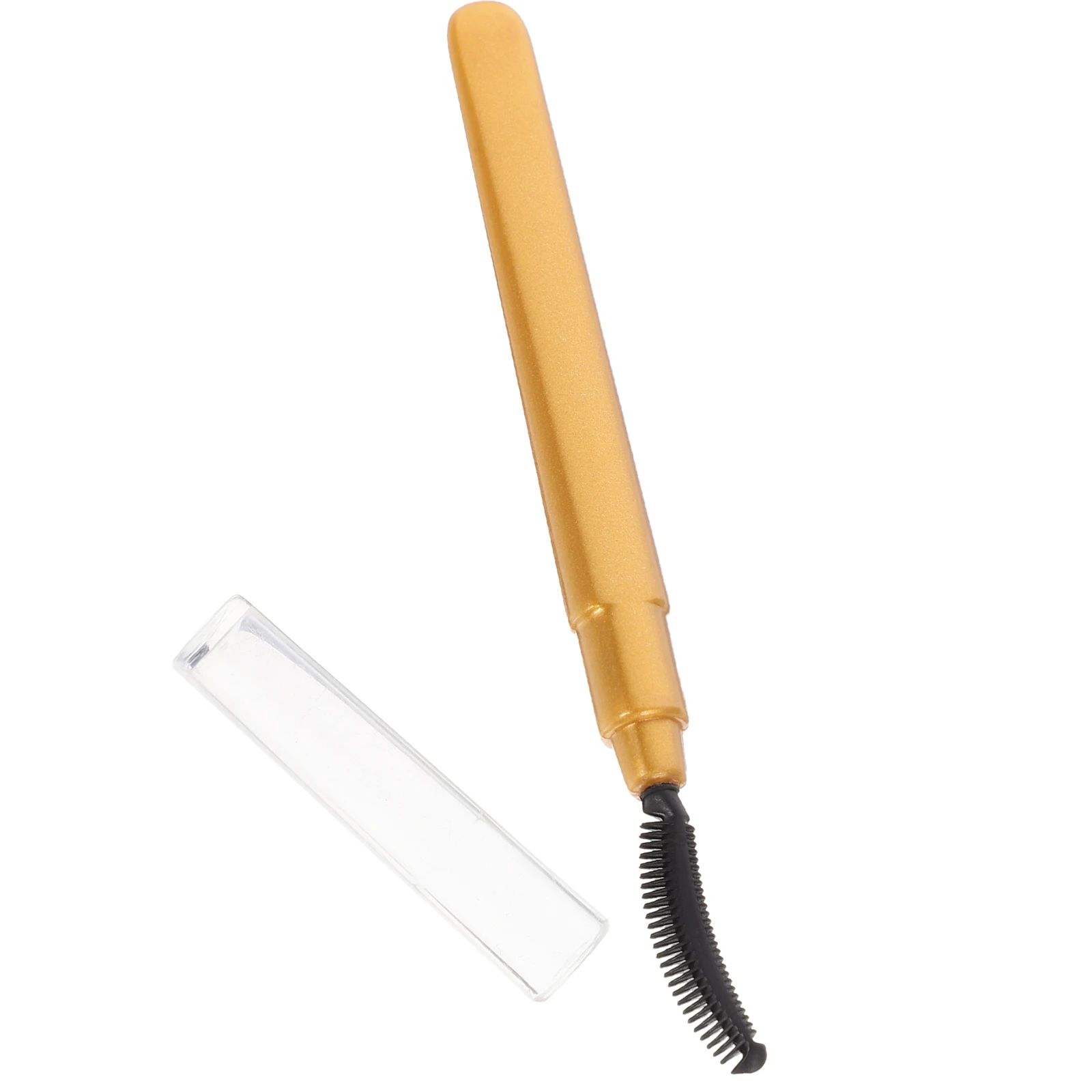 

6pcs Eyelash Brush Soft Silicone Mascara Wand Comb Travel Makeup Tool Dust Free Lashes Brow Golden Color Lightweight