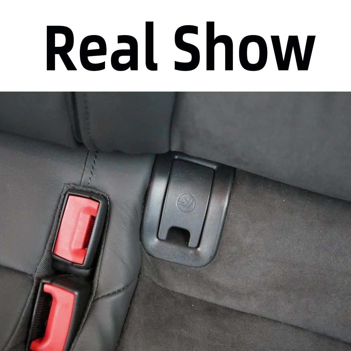 1/2/4PCS Interior Rear Child Seat Black Isofix Slot Trim Cover For 