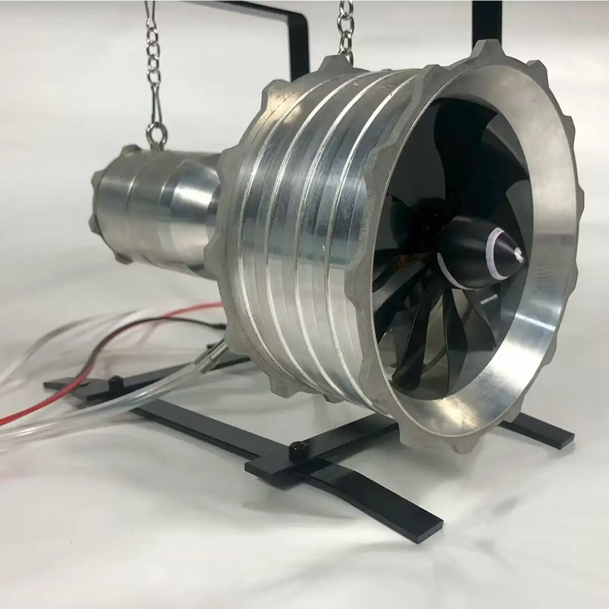 Turbofan Engine Model Precision Crafted Removable Maintainable Miniature Jet Engine with Liquid Gas Combustion Turbofan Engine
