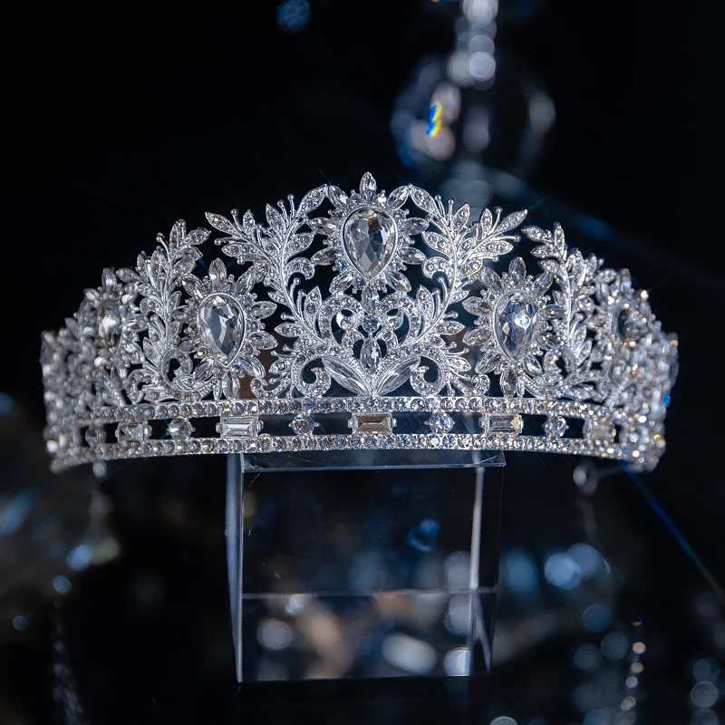 

CC Tiaras and Crowns Wedding Accessories Women Headbands Engagement Hair Ornaments Bridal Dress Crystal Diadems Hairwear QS02