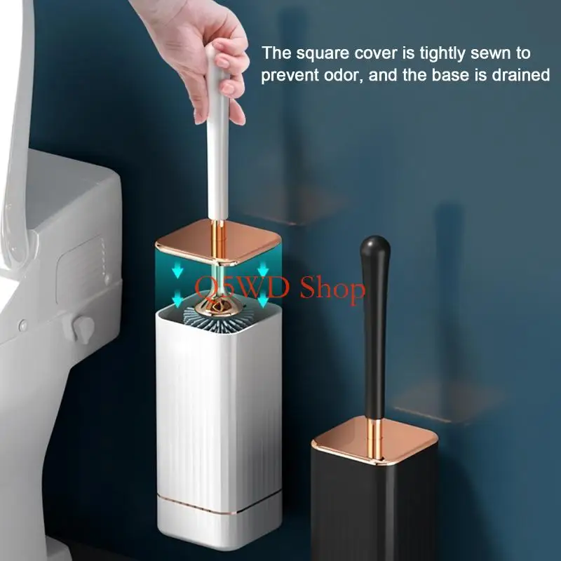 Q5WD Bathroom Toilet Brush and Holder Toilet Bowl ​Scrubber Clean Without Dead Ends