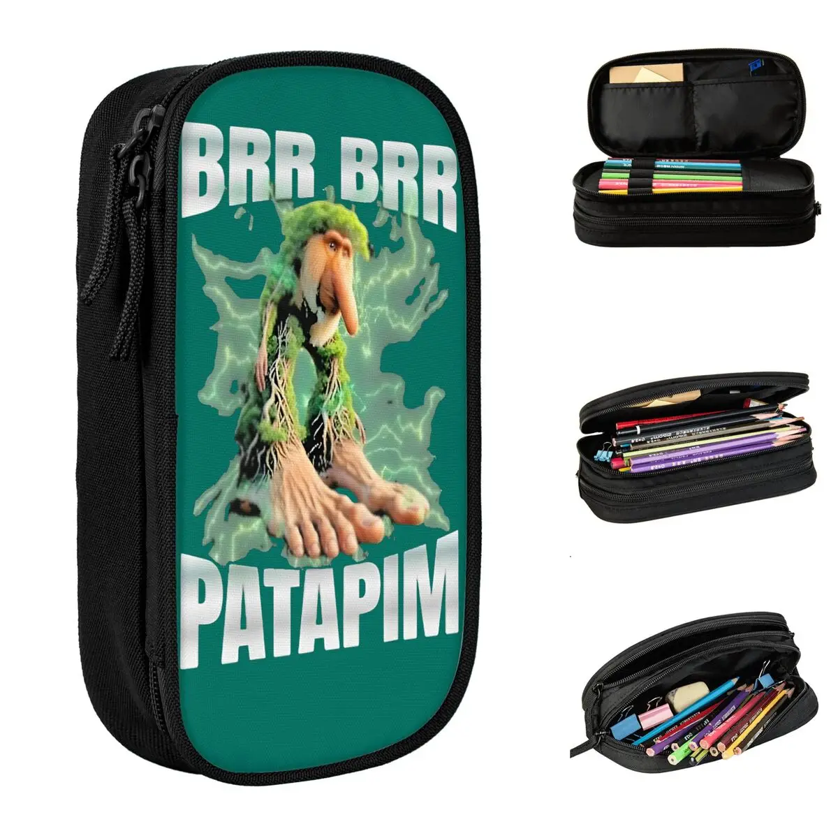 

Aesthetic Pencil Case Brr Brr Patapim Pencil Pouch Italian Brainrot Meme Back To School Pencil Cases Girls Boys Double Layer