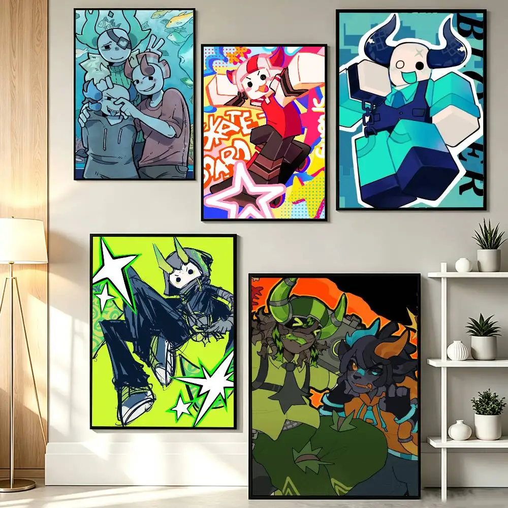 Battle Game P-PHIGHTING Poster HD Self Adhesive Waterproof Wall Art Ideal for Home Office Dorm Gift