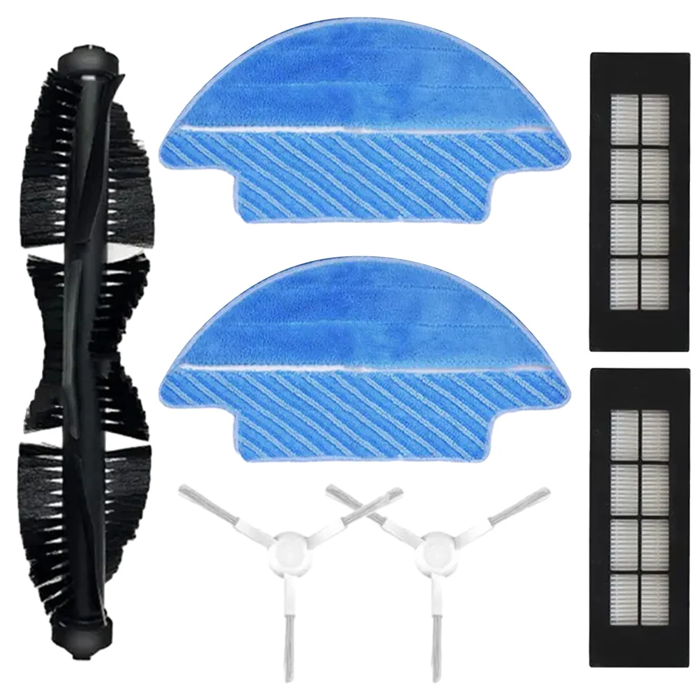 مجموعة من 7 قطع غيار للمكنسة الكهربائية ، فرشاة رئيسية وفرشاة جانبية ، طقم قماش ممسحة ، جزء بديل لـ netbot 3i