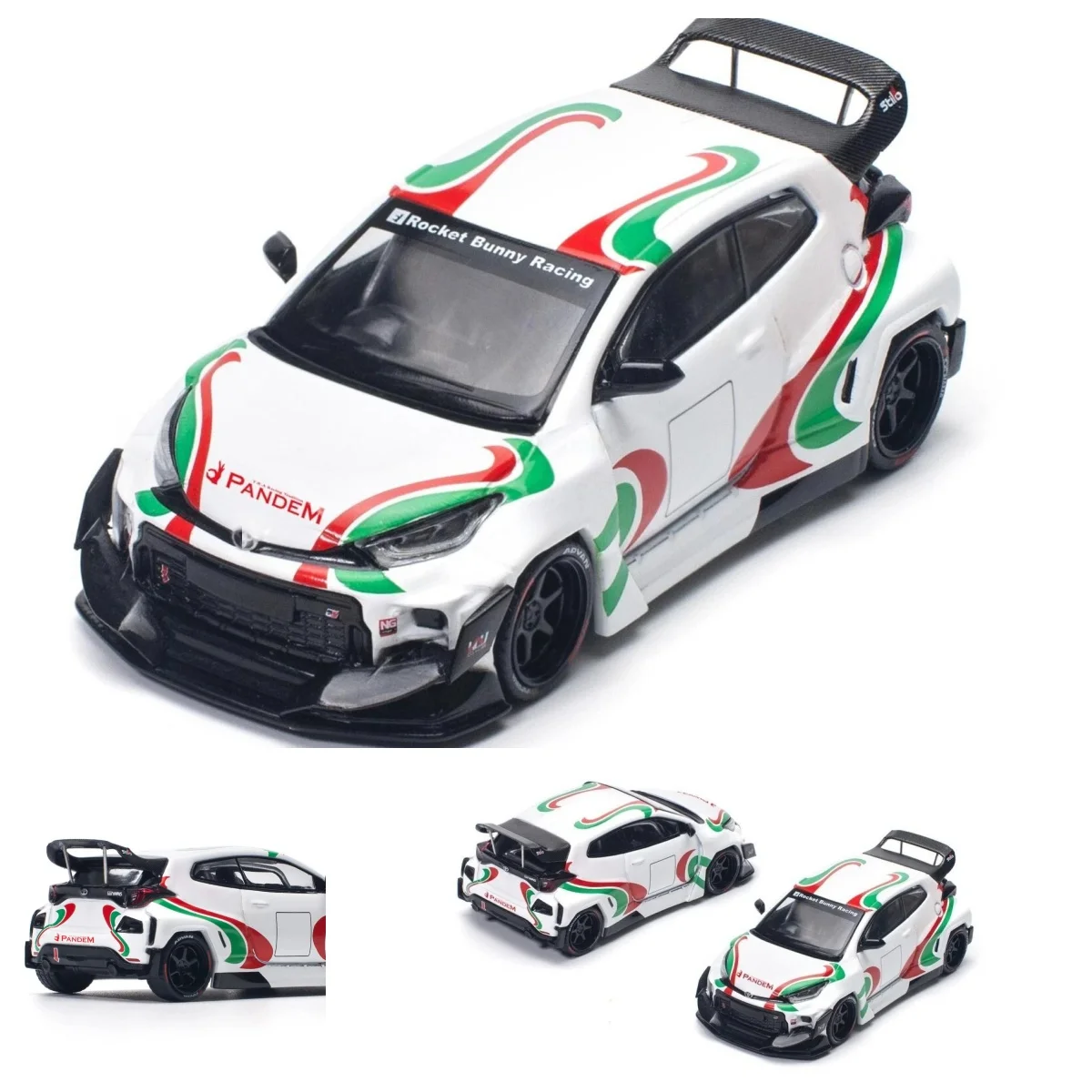

Модель автомобиля PANDEM GR YARIS RHD "RALLY" WHITE 1/64 DIECAST от POP RACE PR640136