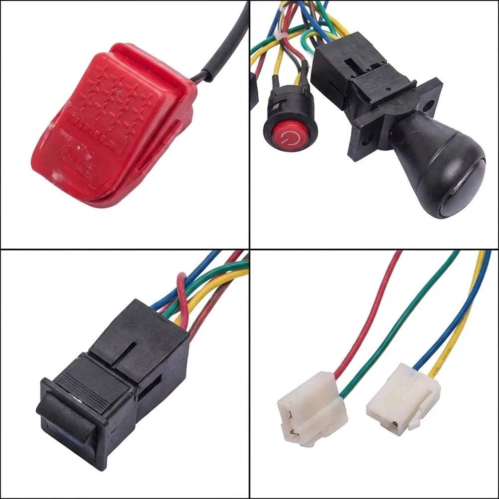 6V 12V DIY Wiring Harness for Ride On Vehicles Electric Conversion Kit with Forward Reverse Stop Gear and 125CM Length