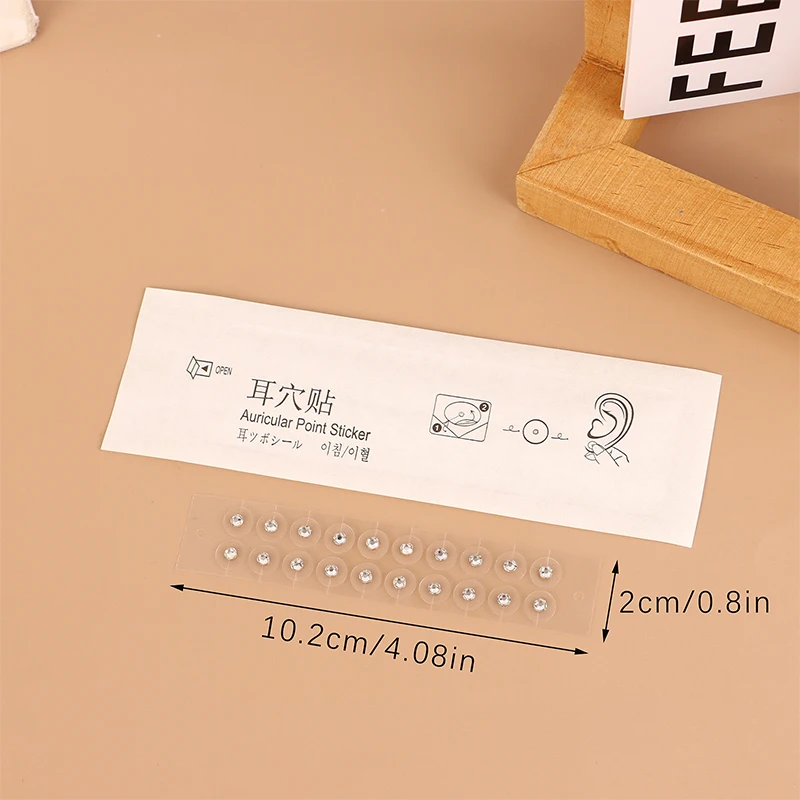 20pcs Ear Care Seeds Acupuncture Auricular Disposable Ear Stickers Massage Therapy Needle Patch Auricular Auriculotherapy