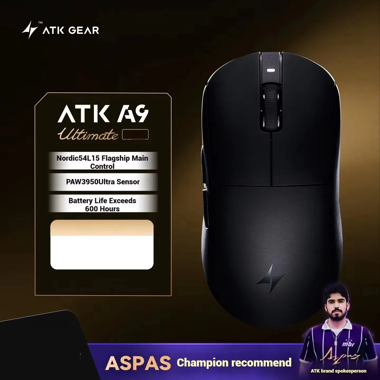 Atk Dragonfly A9 Drahtlose Bluetooth-Maus Gaming Ergonomischer Computer Büro Drei-Modus Star Flash Edition Maus Junge Geburtstagsgeschenk