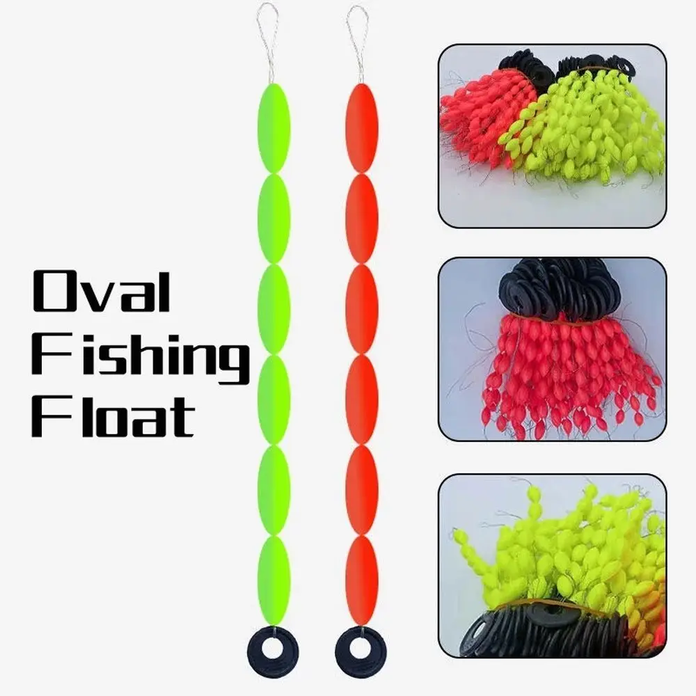 

30Pcs/5packs Fishing Float 6 In 1 String Type Seven Star Float Foam Space Bean Fishing Line Stopper Buoys Tackle Accessories