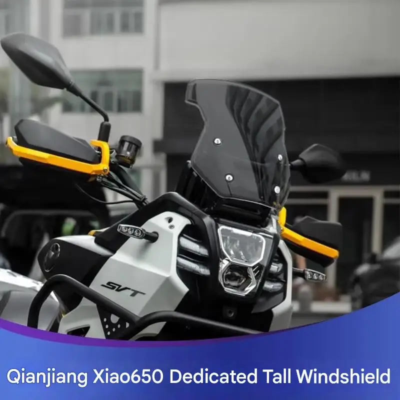 FOR QJMOTOR XIAO650 Windshield Modified Elevated Wind Deflecting Chest Guard Rugged Streamlined Design Front Matching Motorcycle