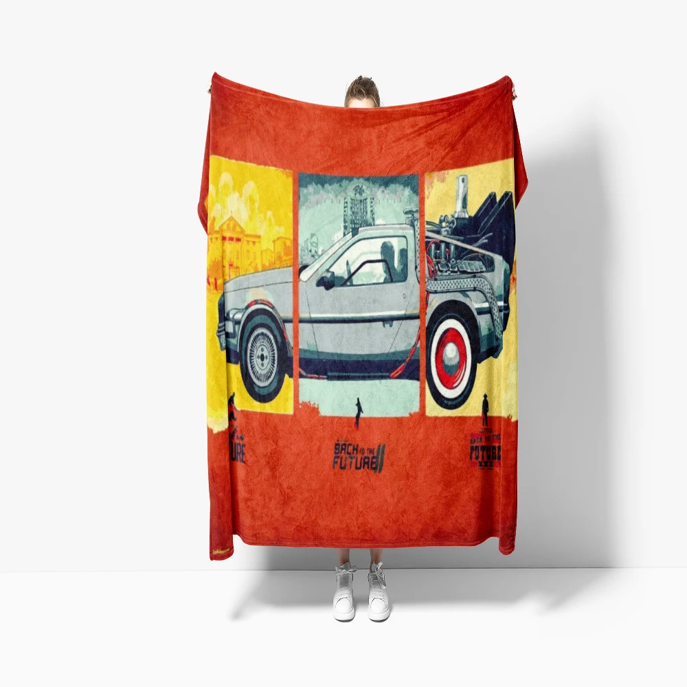 Back To The F-Future Flannel Blanket,Ultra Soft Warm Plush Throw for Home Bedroom Bed Sofa Camping Travel