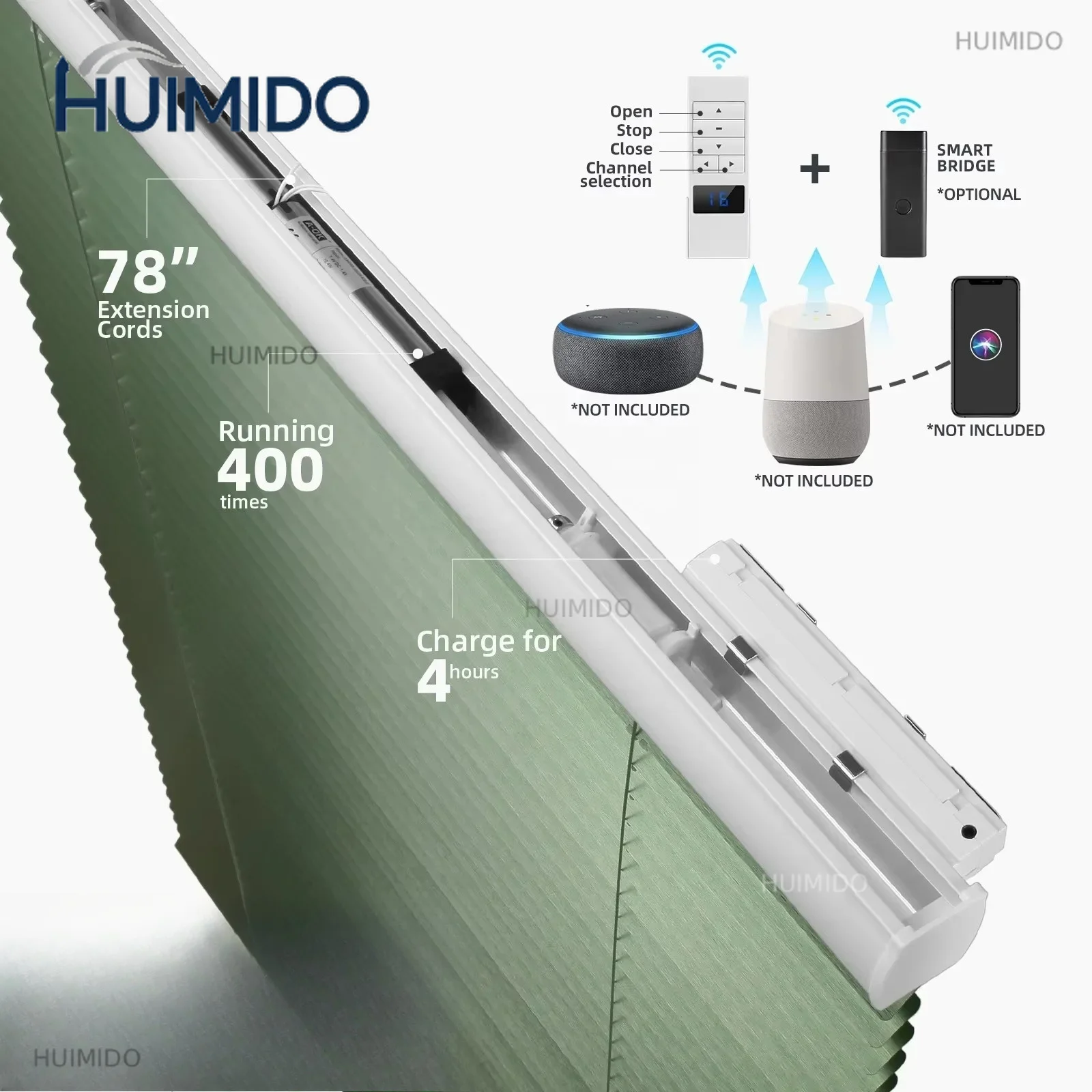 Custom-made Electronic Smart Blinds Zigbee Automatic  Aluminum Venetian Blinds for Office Living Room Built-in Blind Motor