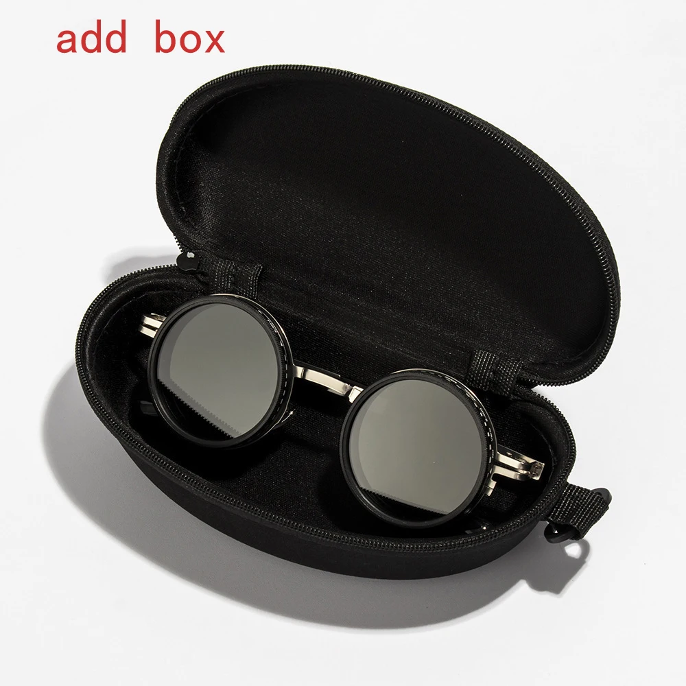 Glazzy 2025 Mode Neue Unisex handgemachte ND9 Level Sonnenbrille Stufenloser rotierender Filter Retro Polarisierte Sonnenbrille Radfahren Sportbrille 6