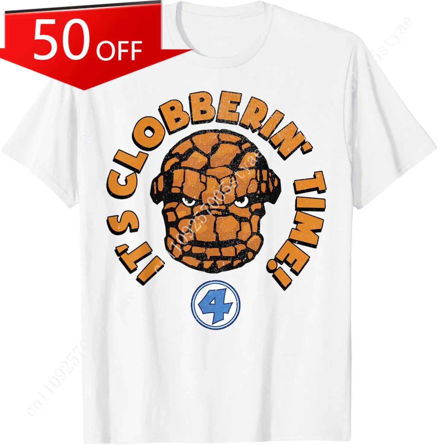 

Marvel Fantastic Four The Thing Clobberin' Time Big Face T-Shirt