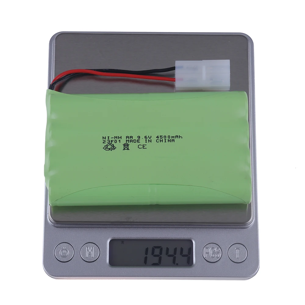 Batería recargable de 9,6 v y 4500mah, Cargador USB para juguetes Rc, coche, tanque, tren, Robot, barco, pistola, AA, 9,6 v, Ni-MH